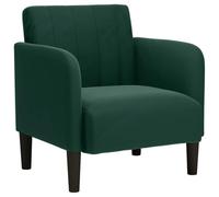 vidaXL Sillón con reposabrazos Terciopelo Verde Oscuro 54 cm, sofá Individual, sofá cómodo, sillón de televisión, sofá, Asiento de sofá