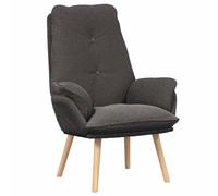 vidaXL Sillón Contemporáneo Gris Oscuro de con Almohadilla de Espuma Acolchada y Marco de Madera | Tela Resistente a Manchas Ideal para Sala de Estar, Dormitorio, Diseño Compacto, Silla de Sofá, Mob