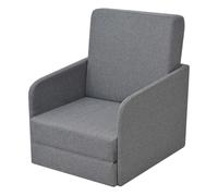 Vidaxl sillón convertible tela gris claro