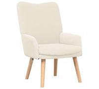 vidaXL sillón Crema 63 x 67 x 94 cm Tela, Sillón, diseño Moderno, Silla de Relax Duradera, Asiento Acolchado para la Sala, Mueble de Oficina ergonómico