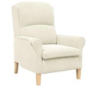 VidaXL Sillón Crema Tela y Madera Media