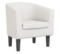 Vidaxl sillón cuero sintético blanco