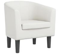 Vidaxl sillón cuero sintético blanco