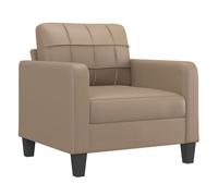 vidaXL Sillón Cuero sintético Color Capuchino 60 cm, sofá Individual, sillón de Descanso, sillón de Piel sintética, sillón de televisión