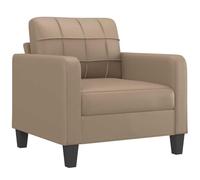 vidaXL Sillón Cuero sintético Color Capuchino 60 cm, sofá Individual, sillón de Descanso, sillón de Piel sintética, sillón de televisión
