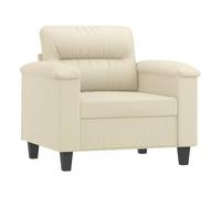 Vidaxl sillón cuero sintético crema 60 cm