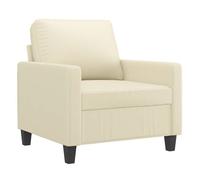 Vidaxl sillón cuero sintético crema 60 cm