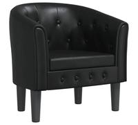 vidaXL Sillón Cuero sintético Negro