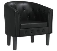 vidaXL Sillón Cuero sintético Negro