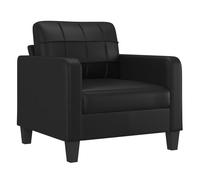 vidaXL Sillón cuero sintético negro 60 cm