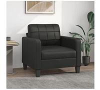 vidaxl Sillón cuero sintético negro 60 cm