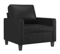 vidaXL Sillón Cuero sintético Negro 60 cm