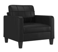 vidaXL Sillón cuero sintético negro 60 cm