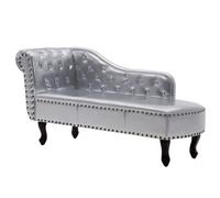 vidaXL sillón de Chesterfield de Plata