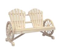 Vidaxl sillón de jardín adirondack doble madera maciza de abeto