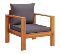 vidaXL Sillón de jardín con Cojines Madera Maciza de Acacia, Asiento de jardín, Asientos de Exterior, Silla de Exterior, Asientos de jardín