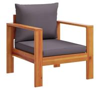 vidaXL Sillón de jardín con Cojines Madera Maciza de Acacia