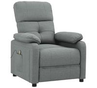 vidaXL Sillón de Masaje de Tela Gris Oscuro, sillón de Masaje reclinable, sillón, sillón reclinable, sillón de Masaje de Oficina