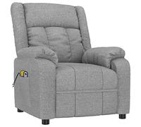 vidaXL Sillón de Masaje eléctrico Tela Gris Claro, sillón de Masaje, sillón reclinable eléctrico, sillón, sillón reclinable de Masaje