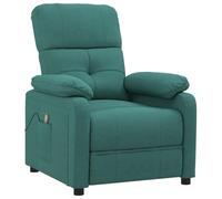 vidaXL Sillón de Masaje eléctrico Tela Verde Oscuro