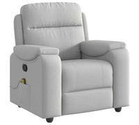 vidaXL Sillón de Masaje reclinable de Tela Gris Nube, sillón de Masaje reclinable, sillón, sillón reclinable, sillón de Masaje de Oficina