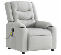 vidaXL Sillón de Masaje reclinable de Tela Gris Nube