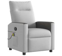 vidaXL Sillón de Masaje reclinable de Tela Gris Nube, sillón de Masaje reclinable, sillón, sillón reclinable, sillón de Masaje de Oficina