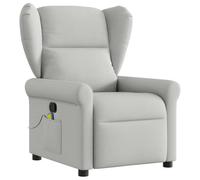 vidaXL Sillón de Masaje reclinable de Tela Gris Nube