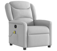 vidaXL Sillón de Masaje reclinable de Tela Gris Nube, sillón de Masaje reclinable, sillón, sillón reclinable, sillón de Masaje de Oficina