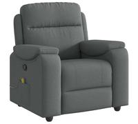 vidaXL Sillón de Masaje reclinable de Tela Gris Oscuro, sillón de Masaje reclinable, sillón, sillón reclinable, sillón de Masaje de Oficina