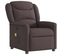 vidaXL Sillón de Masaje reclinable de Tela marrón Oscuro, sillón de Masaje reclinable, sillón, sillón reclinable, sillón de Masaje de Oficina
