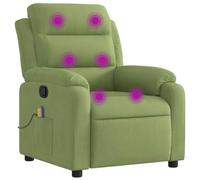vidaXL Sillón de Masaje reclinable de Terciopelo Verde Claro