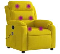 Sillón de masaje reclinable de terciopelo amarillo