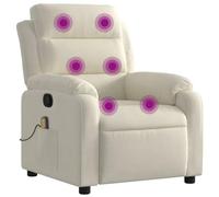 Sillón de masaje reclinable de terciopelo crema
