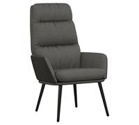vidaXL Sillón de Relax Asiento Silla Butaca Estudio Escritorio Oficina Salón Sala de Estar Mueble Mobiliario Decoración de Tela Gris Oscuro