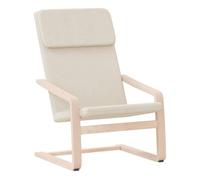vidaXL Sillón de Relax de Tela Color Crema