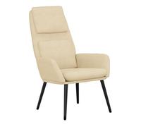 Vidaxl sillón de relax de tela color crema