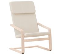 vidaXL Sillón de Relax de Tela Color Crema