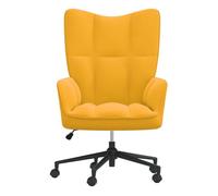 Vidaxl sillón de relax de terciopelo amarillo mostaza