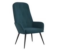 Vidaxl sillón de relax de terciopelo azul
