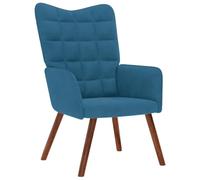 vidaXL Sillón de Relax de Terciopelo Azul, Silla, sillón de salón, sillón de Terciopelo, sillón de salón, sillón de Relax