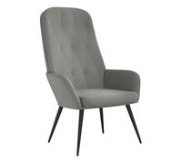 Vidaxl sillón de relax de terciopelo gris claro