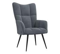 Vidaxl sillón de relax de terciopelo gris oscuro