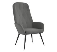 Vidaxl sillón de relax de terciopelo gris oscuro