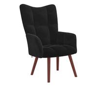 vidaXL Silla de Relajación Asiento Sillón Salón Sala de Estar Estudio Escritorio Oficina Muebles Mobiliario Decoración de Terciopelo Negro