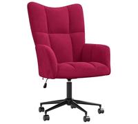 Vidaxl sillón de relax de terciopelo rojo vino tinto