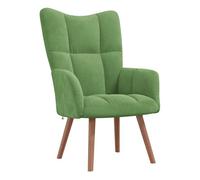 vidaXL Silla de Relajación Asiento Sillón Salón Sala de Estar Estudio Escritorio Oficina Muebles Mobiliario Decoración de Terciopelo Verde Claro