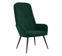 Vidaxl sillón de relax de terciopelo verde oscuro