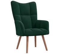 vidaXL Sillón de Relax de Terciopelo Verde Oscuro