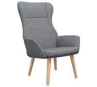 vidaXL Sillón de Relax Silla Butaca Asiento de Relajación Estudio Escritorio Oficina Salón Sala de Estar Mueble Decoración de Tela Gris Claro